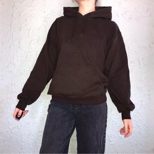 NEW AGENDA BY PERRIN Brown Hoodie Sweatshirt